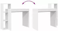 vidaXL Schreibtisch mit Regal Wei&szlig; 100 x 40 x 90 cm Holzwerkstoff