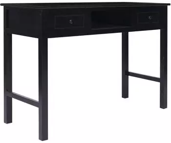 vidaXL Schreibtisch Holz Schwarz 110&times;45&times;76cm (284158)