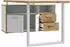 Forte KEFLAVIK Schreibtisch mit Schrank, 2 Türen, 2 Schubladen, Weiß/Artisan Eiche (17169413-0)