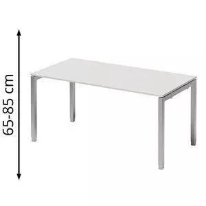 Bisley Cito Schreibtisch h&ouml;henverstellbar 160x80cm grauwei&szlig; (DUH1608GW355)