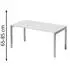Bisley Cito Schreibtisch höhenverstellbar 160x80cm grauweiß (DUH1608GW355)