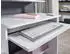 Finebuy Schreibtisch Weiß 94x90,5x48,5cm mit Tastaturauszug & Drucker-Ablage (SuVa1261_1)