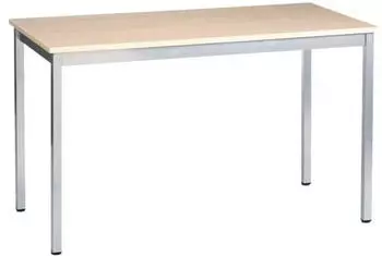 SODEMATUB Universaltischprogramm Rechteck 140x80cm, Ahorn/Alu (148REA)