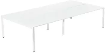 Paperflow easyDesk Doppelschreibtisch wei&szlig;, 280x166cm (B4P80X140.13.13)