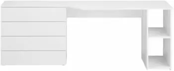 Borchardt-M&ouml;bel Vaasa Schreibtisch 196cm wei&szlig; matt Push-to-Open (253493-0)