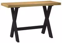 vidaXL Schreibtisch NOAIN X-Form-Beine 120x50x75 cm Massivholz Kiefer