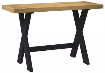 vidaXL NOAIN Schreibtisch X-Form-Beine 120x50x75cm Massivholz Kiefer (4100040)