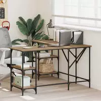 vidaXL Schreibtisch Artisan-Eiche 139 x 139 x 75 cm Holzwerkstoff