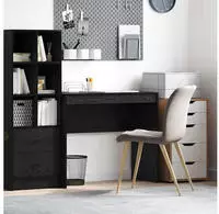 vidaXL Schreibtisch Schwarz Eichen-Optik 90 x 40 x 76 cm