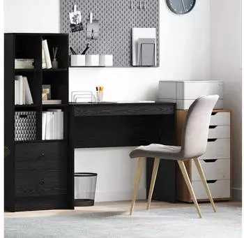 vidaXL Schreibtisch Schwarz Eichen-Optik 90x40x76cm (869395)