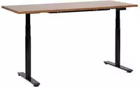 SCHREIBTISCH braunschwarz 160/72 cm elektrisch h&ouml;henverstellbar Destin IV