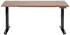 Beliani Destinas Elektrisch Höhenverstellbarer Schreibtisch 160x72cm Dunkles Holz, Schwarzes Stahlgestell (445193)