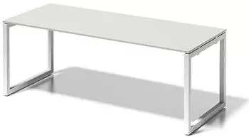 Bisley Cito Schreibtisch 200x80x74cm, Melamin grauwei&szlig;, Gestell verkehrswei&szlig; (DOF2008GW396)