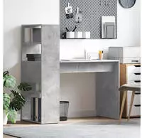 vidaXL Schreibtisch Beton Grau 113 x 54 x 120 cm Holzwerkstoff