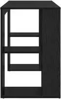 vidaXL Schreibtisch mit Regal Schwarz Eichen-Optik 130 x 50,5 x 75 cm