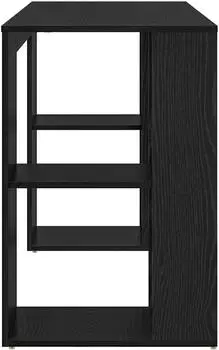 vidaXL Schreibtisch mit Regal Schwarz Eichen-Optik MDF 130x50,5x75cm (869499)