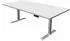 Kerkmann Move 3 Premium Sitz-/Stehtisch 200x100cm, elektrisch höhenverstellbar 72-121cm, weiß/silber