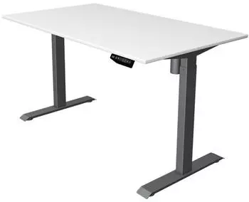 Kerkmann Move 1 Sitz-/Stehtisch elektrisch h&ouml;henverstellbar 140x80cm, 74-123cm Wei&szlig;/Anthrazit (10182410)