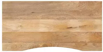 vidaXL Schreibtischplatte mit Kurve 120x60x2,5cm Massivholz Rohes Mango (370203)