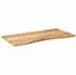 vidaXL Schreibtischplatte mit Kurve 120x60x2,5cm Massivholz Rohes Mango (370203)