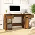 vidaXL Schreibtisch mit Beistellschrank Räuchereiche Holzwerkstoff (3115913)