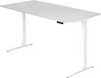 Hammerbacher Sitz-Steh-Schreibtisch elektrisch 200x100cm Wei&szlig;/Wei&szlig;
