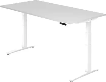 Hammerbacher Sitz-Steh-Schreibtisch elektrisch h&ouml;henverstellbar 200x100cm Wei&szlig; (XBHM2E)