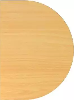 Hammerbacher Anbautisch LA60 halbrund 60x80cm h&ouml;henverstellbar, Buche/Graphit (VLA60/6/G)