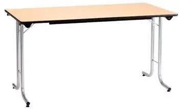 SODEMATUB Bistrotisch Gusseisenfu&szlig; Buche-Dekor, S&auml;ule alufarben
