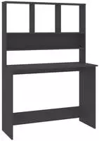 vidaXL Schreibtisch mit Regalen Grau 110x45x157 cm Holzwerkstoff