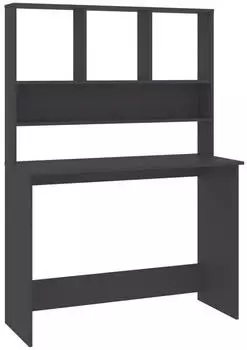 vidaXL Schreibtisch mit Regalen Grau 110x45x157cm Holzwerkstoff (800389)