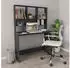vidaXL Schreibtisch mit Regalen Grau 110x45x157cm Holzwerkstoff (800389)