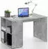FMD Gent Schreibtisch mit Regalfach, Holz, Beton, 117x75x73cm (366-001E)