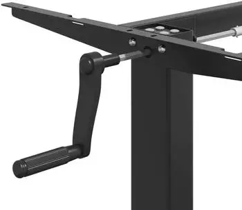 vidaXL Schreibtischgestell Stahl Schwarz (94-135)x60x(70-114)cm