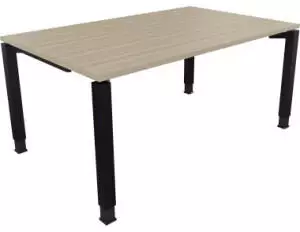 Soennecken Schreibtisch Vierfu&szlig; Quadratrohr 160x100cm h&ouml;henverstellbar Eiche/Anthrazit (810031671)