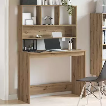 vidaXL Schreibtisch mit Regal Holzwerkstoff Artisan Eiche (855835)