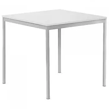 Soennecken Konferenztisch BASE MODUL 80x80cm, 72cm Höhe, weiß/silber (810062301)