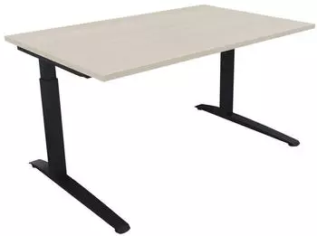 Soennecken Schreibtisch Quadrat h&ouml;henverstellbar 180x70cm Akazie hell/Anthrazit (810026272)