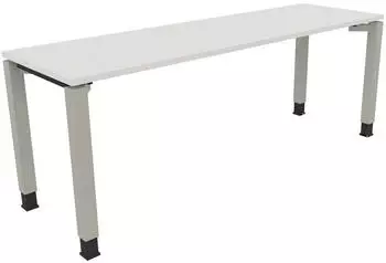 Soennecken Schreibtisch All in One manuell h&ouml;henverstellbar 200x60cm wei&szlig;/silber (810034701)