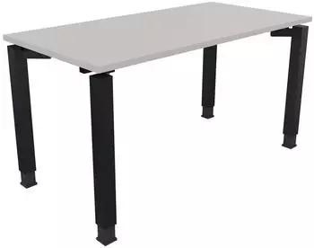 Soennecken Schreibtisch All in One manuell höhenverstellbar 140x70cm, lichtgrau/anthrazit (810030781)