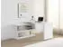 Kauf-Unique NICEPHORE II Ausziehbarer Schreibtisch mit 360° drehbarer Platte, lackiertes MDF, Weiß & Gold (NICEPHORE II)