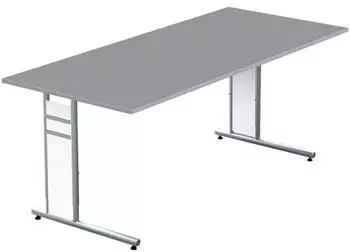 Kerkmann Form 4 Schreibtisch C-Fu&szlig; h&ouml;henverstellbar 180x80cm Grafit (11411212)