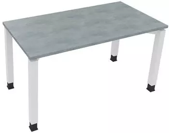 Soennecken Schreibtisch All in One 140x70cm höhenverstellbar 68-82cm Beton hell/Weiß (810030983)