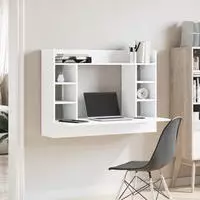 vidaXL Wand-Schreibtisch Wei&szlig; 105x48x75 cm Holzwerkstoff