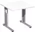 Geramöbel C Flex Schreibtisch höhenverstellbar, quadratisch 800x800mm, weiß (S-617101-WS)
