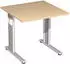 Geramöbel C Flex Schreibtisch höhenverstellbar, quadratisch 800x800mm, weiß (S-617101-WS)