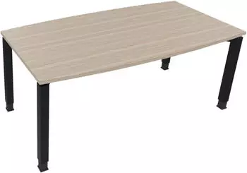 Soennecken Besprechungstisch Communication Tonneau 180x80/90cm höhenverstellbar 68-82cm Eiche/Anthrazit (810017971)