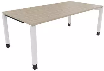 Soennecken Schreibtisch All in One 200x100cm höhenverstellbar 68-82cm Eiche Natur/Weiß (810034571)