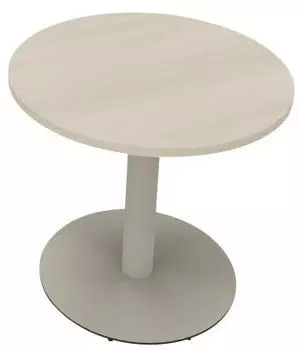 Soennecken Besprechungstisch "communication" rund, Ø800mm, H720mm, Akazie hell/silber (810019572)