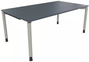 Soennecken Schreibtisch All in One manuell h&ouml;henverstellbar 180x100cm lavagrau/silber (810040482)